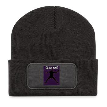 Tischtennis Platte Ping Pong Ball Sport Schmettern - Recycelte Patch Beanie - Dunkelgrau - Vorne