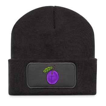Plum Fruit Fruit Plums Hobby Gardener - Recycled Patch Beanie - dark grey - Front