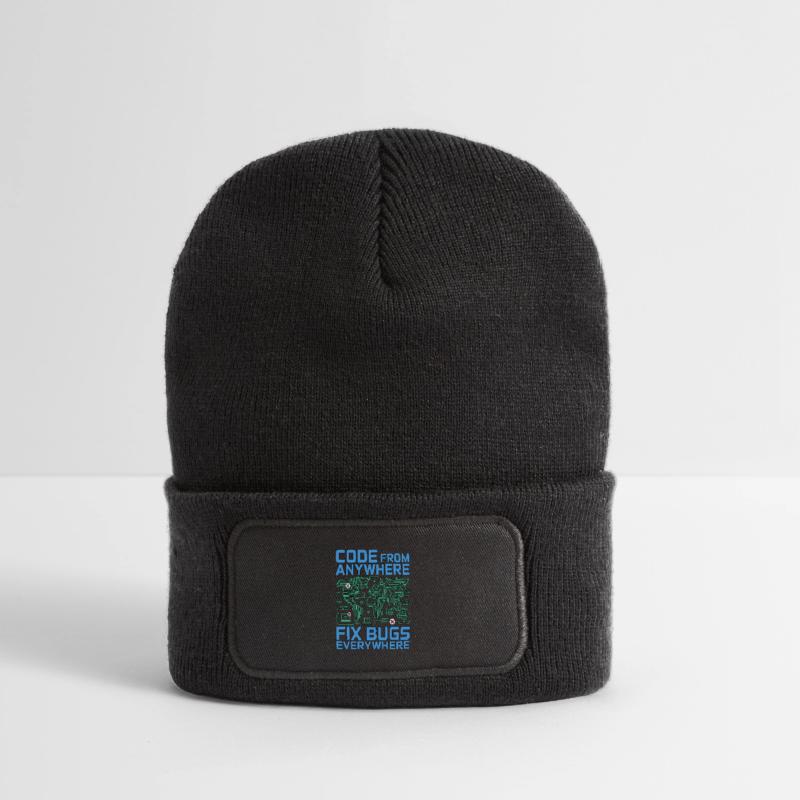 Remote Developer Code From Anywhere Remote Tech Recycelte Patch Beanie
