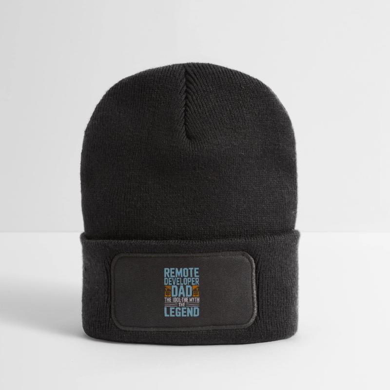 Remote Developer Dad The Idol The Web Developer Recycelte Patch Beanie