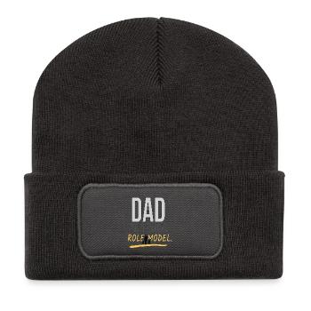 Dad The Original Role Model - Recycled Patch Beanie - dark grey - Front
