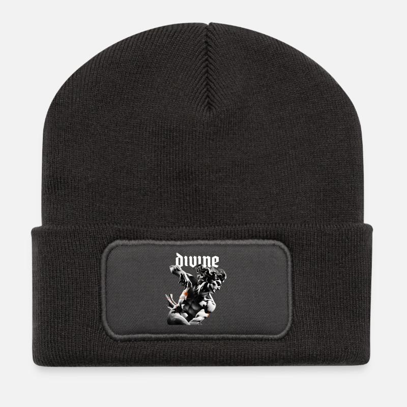 Divine Sculpture Noir - Recycled Patch Beanie - dark grey