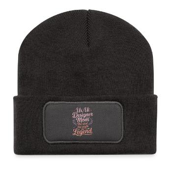 UX/UI Designer Mom The Idol The Myth Web Designer - Recycelte Patch Beanie - Dunkelgrau - Vorne