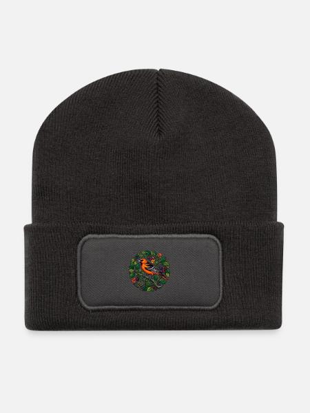 Vintage-Pirol - Recycelte Patch Beanie - Dunkelgrau