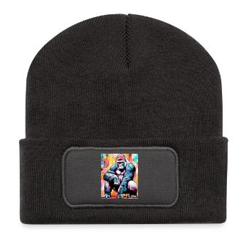 gorilla - Recycled Patch Beanie - dark grey - Front