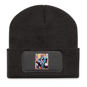 gorilla - Recycled Patch Beanie - dark grey - Front