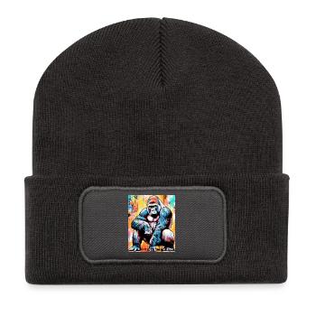 gorilla - Recycled Patch Beanie - dark grey - Front