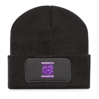 Fille d’une patiente atteinte de démence - Beanie recyclé à patch - charbon - Devant
