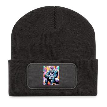 gorille - Beanie recyclé à patch - charbon - Devant