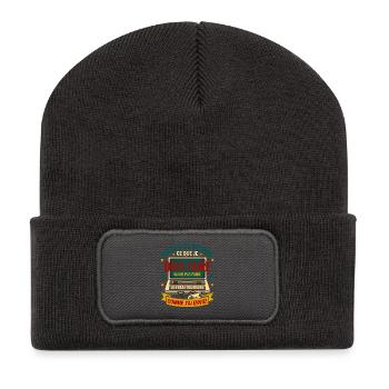 Gamer rétro je ferai toujours comme j'ai envie - Beanie recyclé à patch - charbon - Devant
