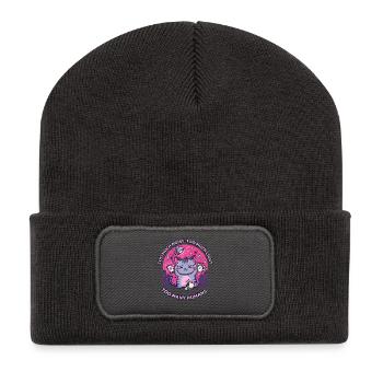 Too Much Noise, Light & Too Many Humans - Recycled Patch Beanie - dark grey - Front