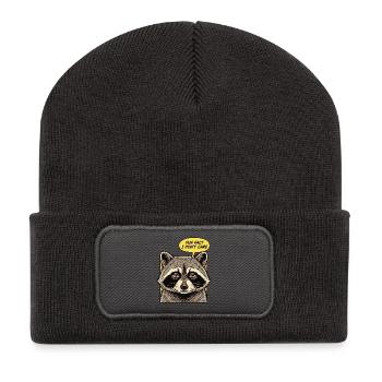 Lustiger Sarkastischer Fun Fact Ist Mir Egal - Recycelte Patch Beanie - Dunkelgrau - Vorne