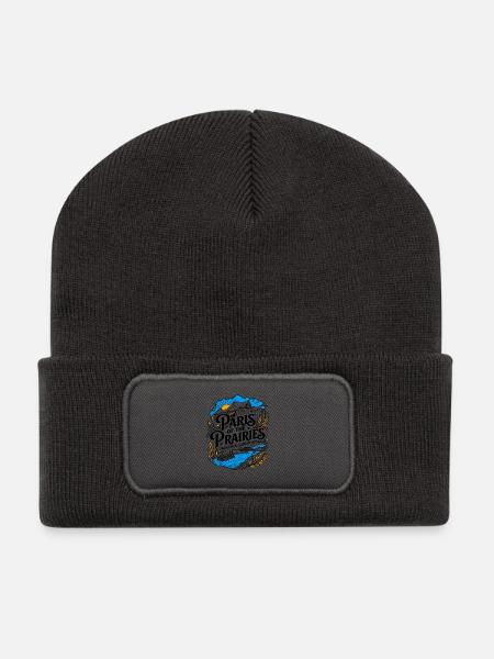 Paris of the Prairies Saskatoon, Saskatchewan - Recycled Patch Beanie - dark grey