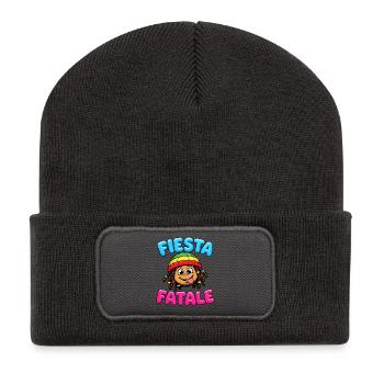 Fiesta Fatale Rasta Cartoon - Beanie recyclé à patch - charbon - Devant