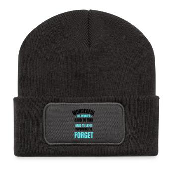 Coworker Farewell Gift - Recycled Patch Beanie - dark grey - Front