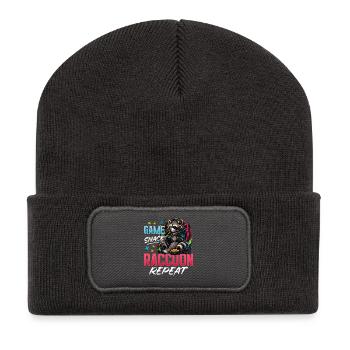 Gamer Gaming Cat Video Game - Recycled Patch Beanie - dark grey - Front