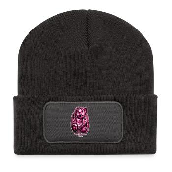 BillionDollar Bear Graffiti - Recycelte Patch Beanie - Dunkelgrau - Vorne