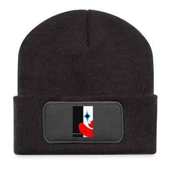 Here We Go Again - Clown Statement - Recycelte Patch Beanie - Dunkelgrau - Vorne