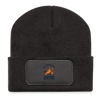 Urban Gardening Growing - Recycled Patch Beanie - dark grey - Front