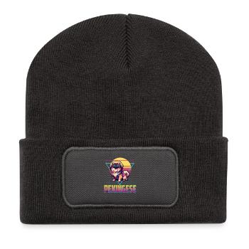 Pekingese - Peke Dog Mom Dad Lap Dog Lion Dog - Recycled Patch Beanie - dark grey - Front