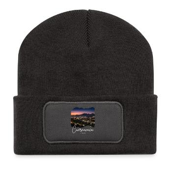 Cuernavaca Nachtpanorama Mexiko - Recycelte Patch Beanie - Dunkelgrau - Vorne