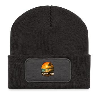 Punta Cana Dominikanische Republik Karibik Urlaub - Recycelte Patch Beanie - Dunkelgrau - Vorne