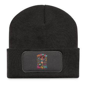 I'm not 40 Im 30 Ten Birthday - Recycled Patch Beanie - dark grey - Front