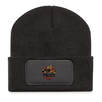 Historical Trier Germany City Skyline Novelty - Recycled Patch Beanie - dark grey - Front
