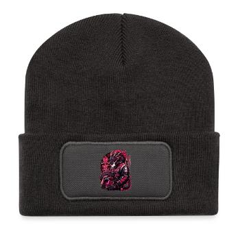 Japanese Dragon Racer - Recycled Patch Beanie - dark grey - Front