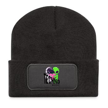 Câlin du cœur des Amis Cosmiques - Beanie recyclé à patch - charbon - Devant