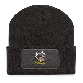 Jimothy Raccoon Meme - Recycled Patch Beanie - dark grey - Front