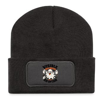 Unsichtbar War Nie Eine Option - Recycelte Patch Beanie - Dunkelgrau - Vorne