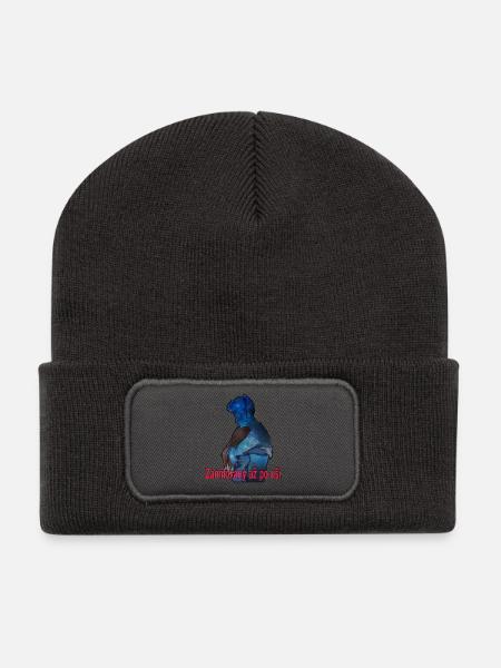 Zamilovaný až po uši - Recycelte Patch Beanie - Dunkelgrau