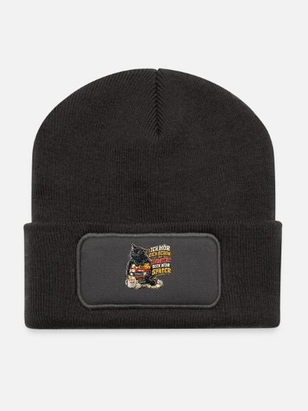 ICH HÖR DICH SCHON - IGNORIERE DICH NUR SPÄTER - Recycelte Patch Beanie - Dunkelgrau