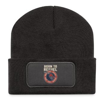 Born to Refuel Vintage Retro Biker Fuel Style - Recycelte Patch Beanie - Dunkelgrau - Vorne