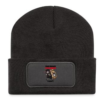 Schafe und Wolf – Die Regeln wurden geändert - Recycelte Patch Beanie - Dunkelgrau - Vorne