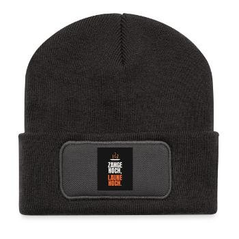 Grillen - Recycelte Patch Beanie - Dunkelgrau - Vorne