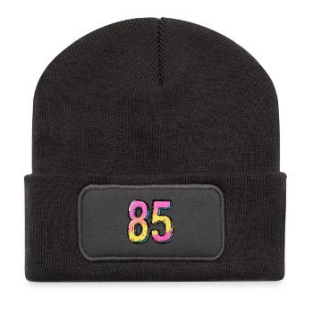 85 Number Comic - Recycled Patch Beanie - dark grey - Front
