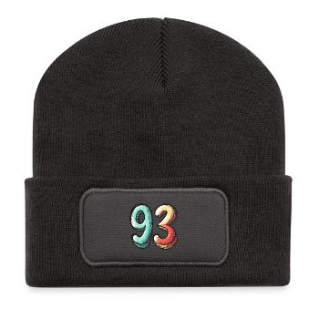93 Number Comic - Recycled Patch Beanie - dark grey - Front