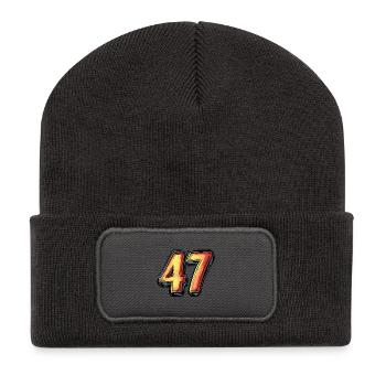 47 Number Comic - Recycled Patch Beanie - dark grey - Front