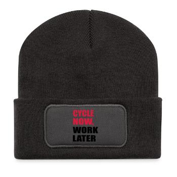 cycling - Recycled Patch Beanie - dark grey - Front