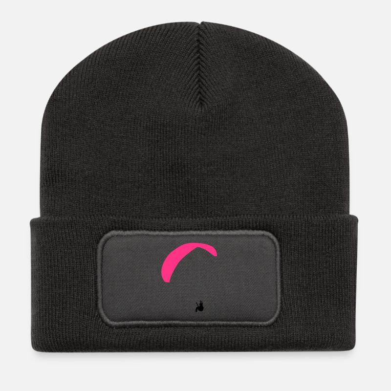 paragliding - Beanie recyclé à patch - charbon