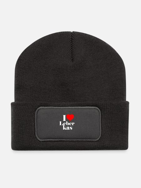 Leberkäse - Recycelte Patch Beanie - Dunkelgrau