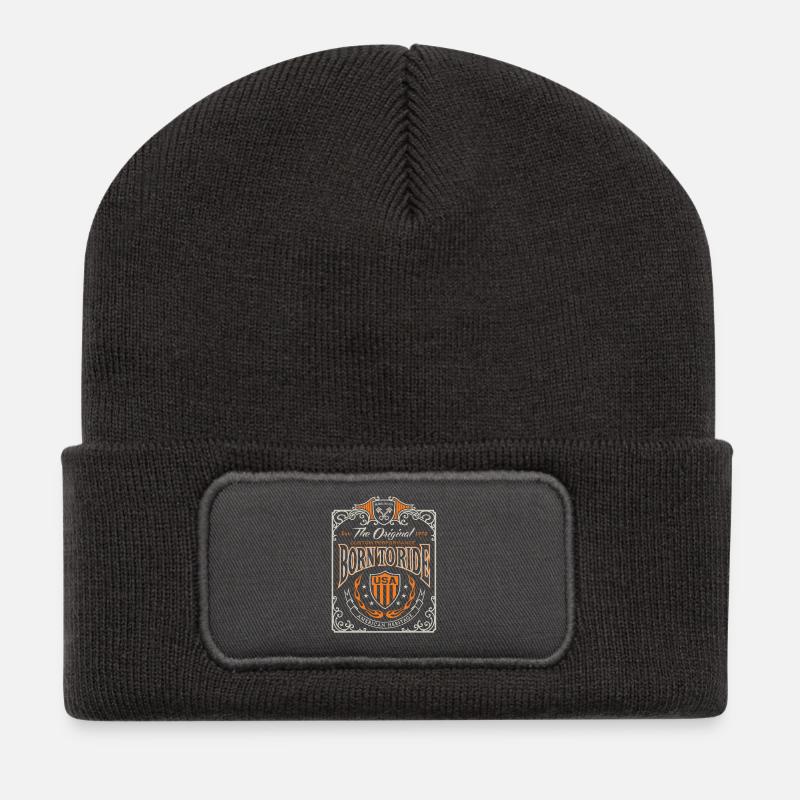 Born to ride - Recycled Patch Beanie - dark grey