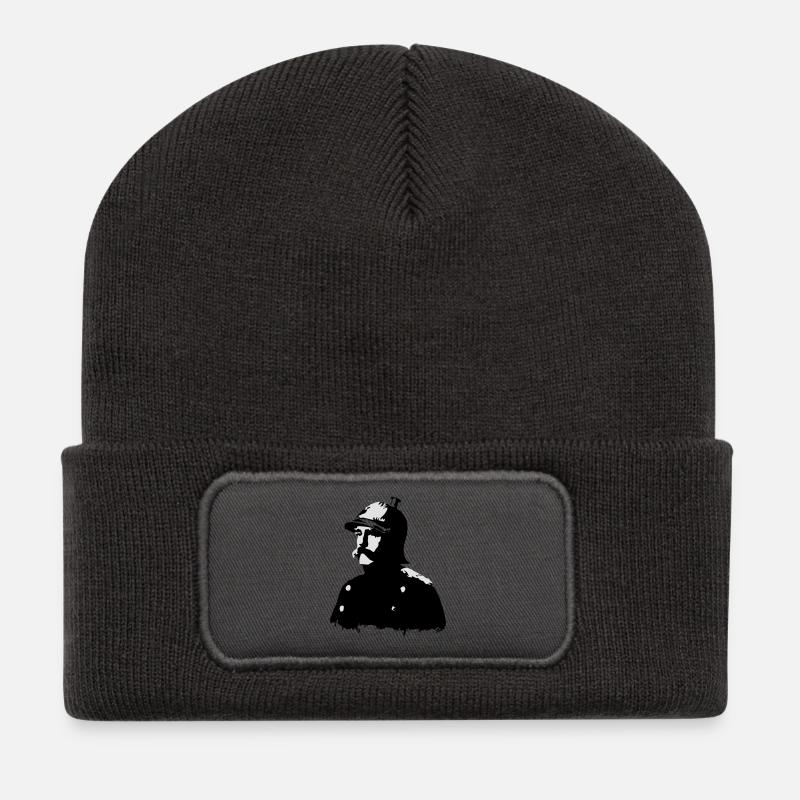 Otto von Bismarck (Zweifarbig) - Recycelte Patch Beanie - Dunkelgrau