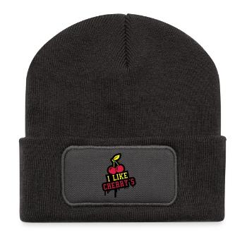 i_like_cherrys_dv3 - Beanie recyclé à patch - charbon - Devant