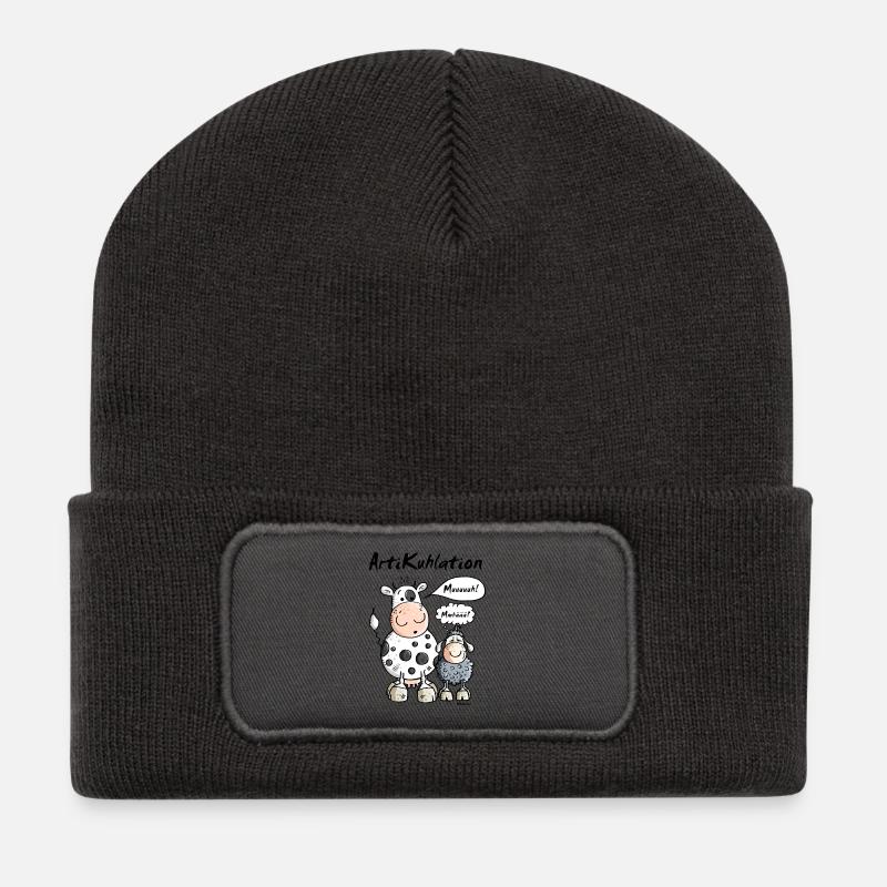 ArtiKuhlation - Kuh - Recycelte Patch Beanie - Dunkelgrau