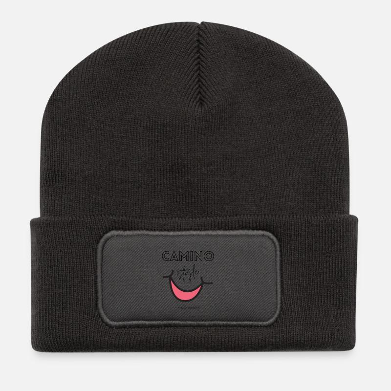 Smile Kamin-Stil - Recycelte Patch Beanie - Dunkelgrau