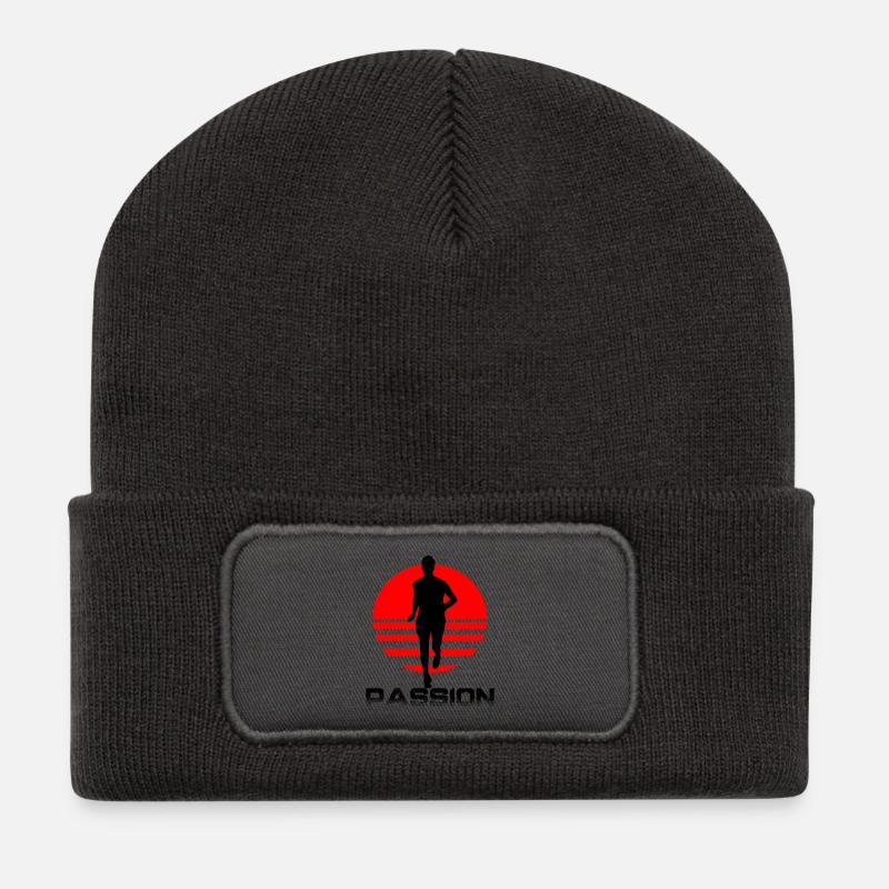 Runner - Recycelte Patch Beanie - Dunkelgrau