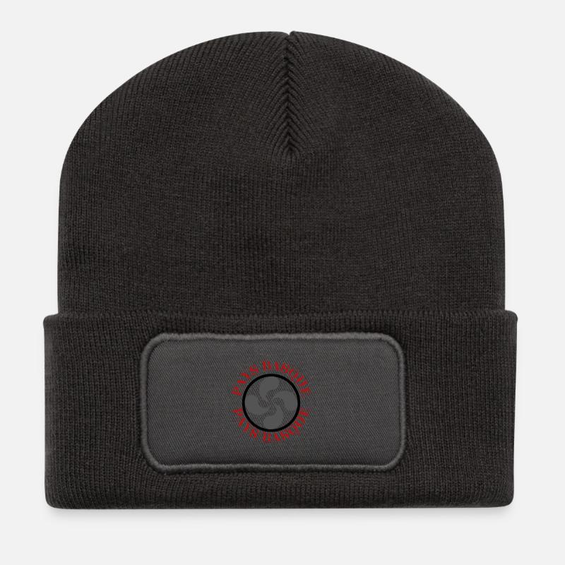 BASKENLAND - Recycelte Patch Beanie - Dunkelgrau